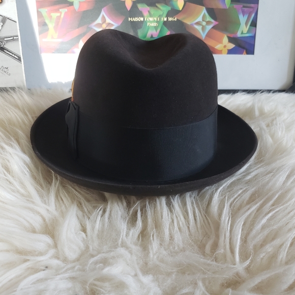 1940's Dobbs Veluna Vintage Dapper Fedora Hat - Picture 4 of 13